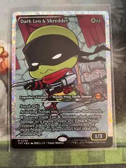 Dark Leo & Shredder - Fracture Foil - Showcase Teenage Mutant Ninja Turtles MTG - Image 1