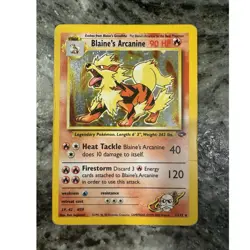 Blaine's Arcanine 1/132 Gym Challenge Holo Rare 90 HP English 1999 WotC - Image 1