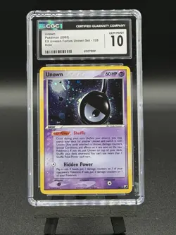2005 POKEMON UNOWN (!) EX UNSEEN FORCES HOLO RARE - GEM MINT CGC 10 - LOW POP 3 - Image 1