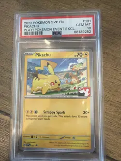 2023 Pokemon Svp En Pikachu Play! Pokemon Event Exclusive 101 PSA 10 - Image 1