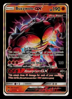 Buzzwole GX 57/111 Holo GX Rare Crimson Invasion Pokemon Near Mint - Image 1