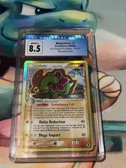CGC 8.5 MEGANIUM DELTA SPECIES REVERSE STAMP 4/101 EX DRAGON FRONTIERS POKEMON - Image 1