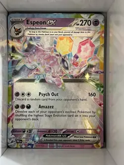 Pokemon TCG Espeon EX Double Rare Prismatic Card 034/131 - Image 1