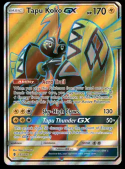 Tapu Koko GX (Full Art) Ultra Rare SM - Guardians Rising 135/145 NM - Image 1