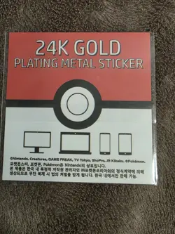 Pokemon Snorlax 24K Gold Plated Sticker Korean Striking Candy - Image 2