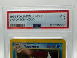 1999 Pokemon Jungle Vaporeon Holo #12 PSA 5 EX WOTC Vintage Unlimited 12/64 - Image 3