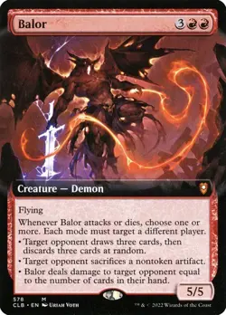 NM Extended Art Balor, MTG, Baldur's Gate, Magic the Gathering, 578 - Image 1
