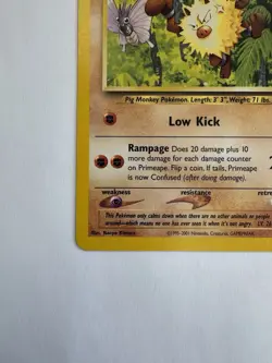Pokemon Primeape 18/18 Southern Islands Promo Regular Stage 1 2001 English - Image 3