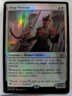 Siege Veteran The Brothers' War Foil - MTG RARE - Image 1