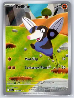 DRILBUR 124/086 BLACK BOLT ILLUSTRATION RARE HOLO POKEMON NEAR MINT - Image 1