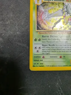 Pokemon TCG Card English Gym Challenge Koga's Beedrill 9/132 Holo Rare - Image 4