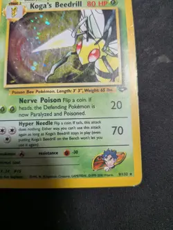 Pokemon TCG Card English Gym Challenge Koga's Beedrill 9/132 Holo Rare - Image 5