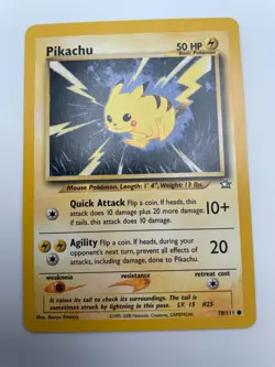 Pikachu - 70/111 - Pokemon Neo Genesis Unlimited Card WOTC LP - Image 1