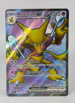 2023 Pokemon Alakazam ex 188/165 Ultra Rare Full Art Holo Scarlet & Violet 151 M - Image 1