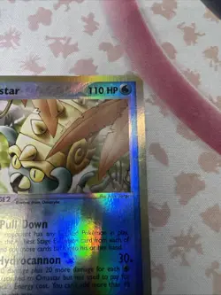 2003 Omastar 19/100 EX Reverse Holo Rare Pokemon Card - Image 3