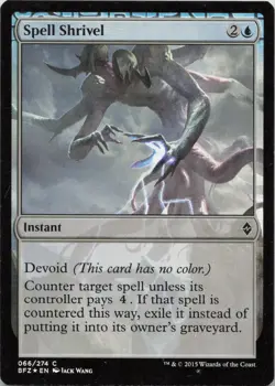 Spell Shrivel - FOIL - C Battle for Zendikar 66 - MTG - Image 1