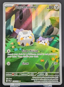 Pokemon Togedemaru #104/094 English Phantasmal Flames Illustration Rare - Image 1