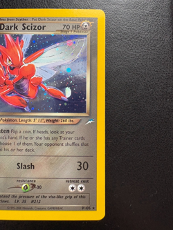 Dark Scizor 1st Edition 9/105 Holo Neo Destiny Pokemon MP - Image 3