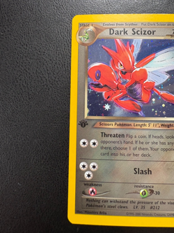 Dark Scizor 1st Edition 9/105 Holo Neo Destiny Pokemon MP - Image 5