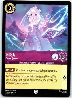 #53 Elsa - Snow Queen - Uncommon - Amethyst 2025 Disney Lorcana Fabled - Image 1