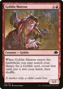 MTG Goblin Matron [Dominaria Remastered] Foil Near Mint Magic - Image 1