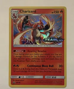REP Pokemon Company Charizard SM158 Sun & Moon Team Up Promo Holo 150HP - Image 1