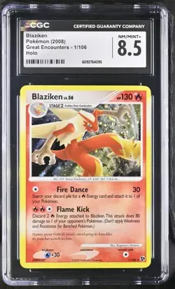 CGC 8.5 BLAZIKEN 1 GREAT ENCOUNTERS HOLO POKEMON NM/ MINT + BM - Image 1
