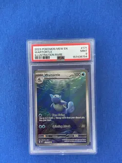 Pokemon Wartortle 171/165 SV 151 Illustration Rare Holo English PSA 9 - Image 1