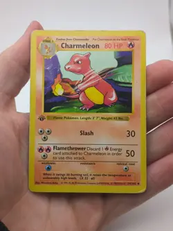 CHARMELEON 1ST EDITION SHADOWLESS Pokemon Non Holo Base Set 24/102 English WOTC - Image 1
