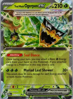 Teal Mask Ogerpon ex - 012/131 Holo SV: Prismatic Evolutions Pokemon Holo NM - Image 1