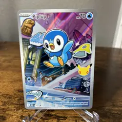Pokemon Piplup 042 First Partner Illustrator Pack Promo NM+ - Image 1