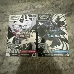 2 Pokemon TCG SV10.5 Black Bolt & White Flare Booster Bundle Lot Sealed New - Image 1