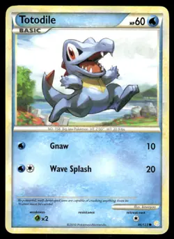 2010 Pokemon Totodile Common HeartGold & SoulSilver 86/123 DMG - Image 1