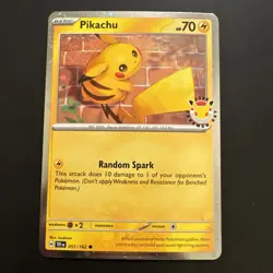 Pikachu 051/162 Pokemon Day 2026 - Anniversary Stamped NM - Image 1