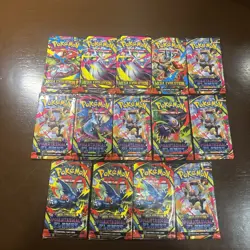 10x Phantasmal Flames 4x Mega Evolutions Packs EMPTY Pokemon TCG - Image 1