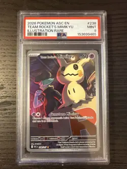 Team Rocket’s Mimikyu 238/217 IR 2026 Pokemon Ascended Heroes PSA 9 Mint - Image 1