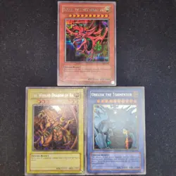 2003 Slifer Obelisk Ra Secret Rare GBI-001 GB Promo God YuGiOh English Vintage - Image 1