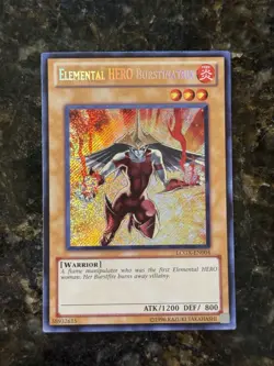 Yugioh Elemental Hero Burstinatrix LCGX-EN004 Secret Rare Unlimited Near Mint - Image 1