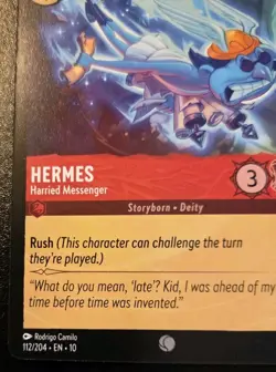 Hermes - Harried Messenger 112/204 Common Whispers In The Well Disney Lorcana - Image 4