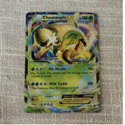 Chesnaught EX XY18 Promo Holo 180 HP Pin Missile Wild Tackle Pokemon TCG Card - Image 1
