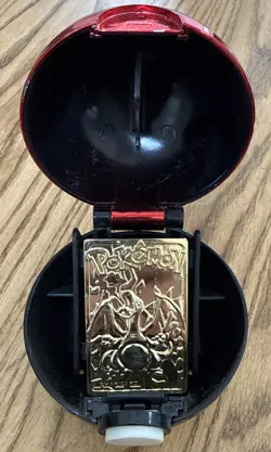 1999 Pokemon 23K Gold Plated Charizard Card w/Pokeball Burger King - NO COA - Image 1