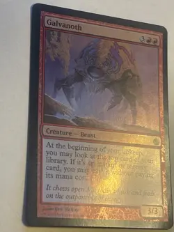 1x FOIL Galvanoth Mirrodin Besieged MtG Magic Red Rare 1 x1 Card Cards - Image 3