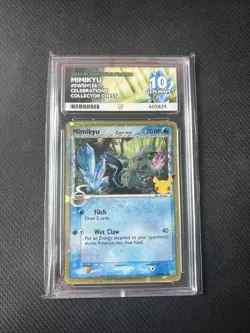 Pokemon Celebrations Mimikyu SWSH136 Black Star Holo Promo Card ACE 10 PERFECT - Image 1