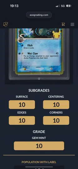 Pokemon Celebrations Mimikyu SWSH136 Black Star Holo Promo Card ACE 10 PERFECT - Image 3