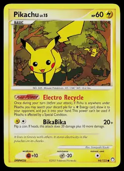 Pokemon Card - Pikachu Mysterious Treasures 94/123 Common - Image 1