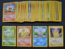 Base Set Lot 59 Cards - Uncommons & Commons - No Duplicates - NM - Pokemon 1999 - Image 1