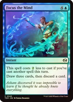 Focus the Mind NM Foil Tarkir: Dragonstorm [TDM] MTG Common #45 Near Mint - Image 1
