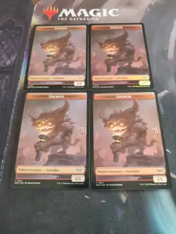 Mtg. 4x Gremlin Double-Sided Tokens. Foil. Duskmourn. Nm - Image 1