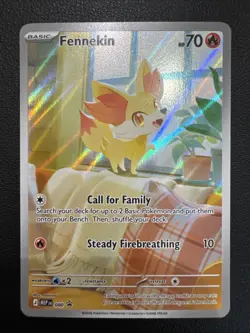 Pokemon Fennekin MEP 080 - Black Star Promo ME04: Chaos Rising ETB Promo NM - Image 1
