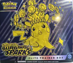 New! 2024 Pokemon Surging Sparks Elite Trainer Box - Sealed W/ 9 Packs + Extras! - Image 1